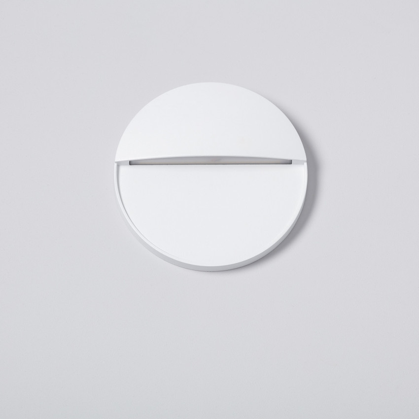 Produto de Aplique de Parede LED 6.5W de Alumínio Circular Jade Branco