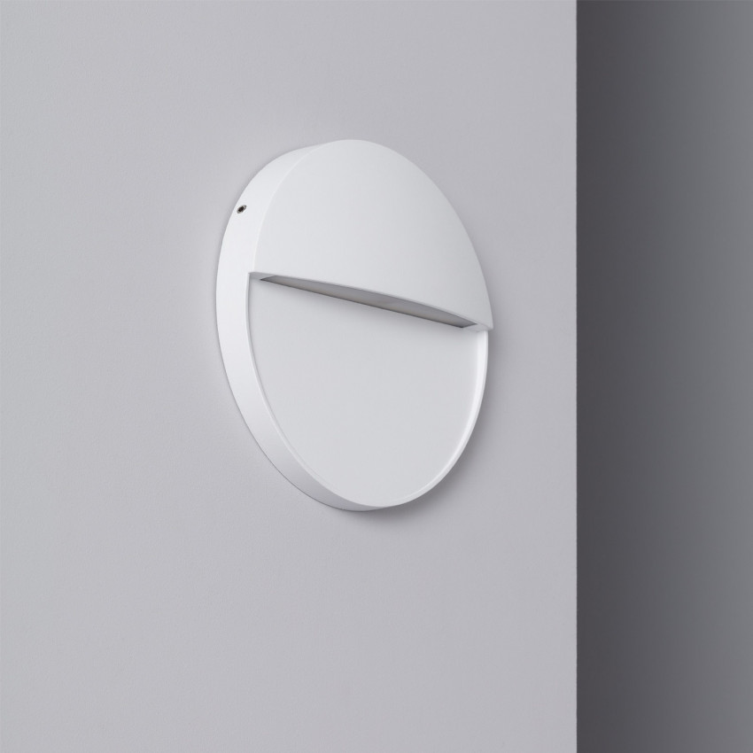 Produto de Aplique de Parede LED 6.5W de Alumínio Circular Jade Branco