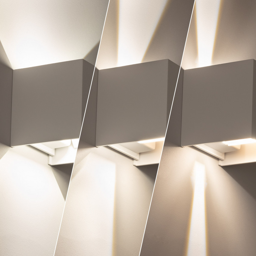 Producto de Aplique de Pared Exterior LED 6W Aluminio Iluminación Doble Cara Eros Blanco