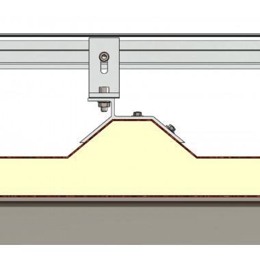 Producto de Estructura Coplanar para Paneles Solares Chapa Trapezoidal