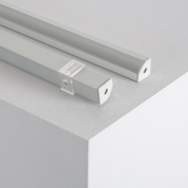 Producto de Perfil de Aluminio Esquina Plano 1m para Tira LED hasta 10 mm