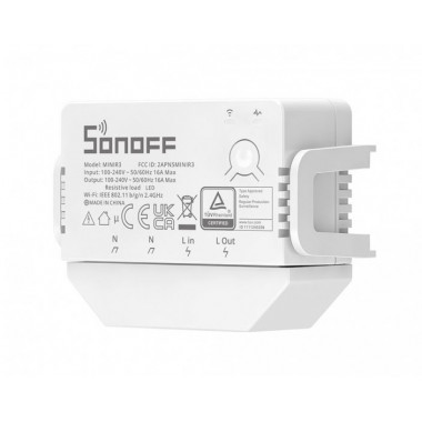 Produto de Interruptor WiFi Compatível com Interruptor Convencional SONOFF Mini R3 16A