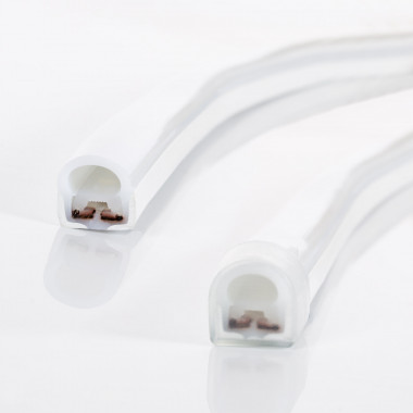 Producto de Tira Neón LED 7.5 W/m Regulable 220V AC 120 LED/m Semicircular 180º Naranja IP67 a Medida Corte cada 100 cm