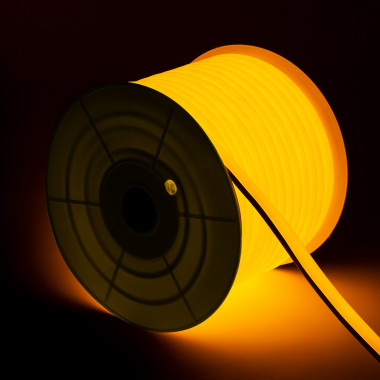 Producto de Tira Neón LED 7.5 W/m Regulable 220V AC 120 LED/m Semicircular 180º Amarillo IP67 a Medida Corte cada 100 cm