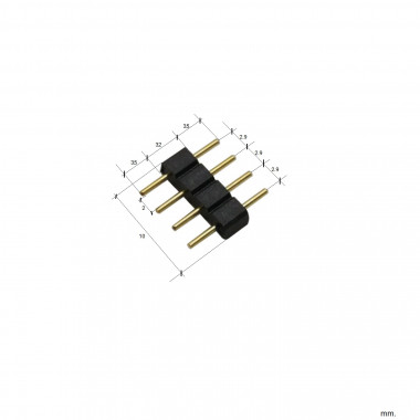 Producto de Conector 4 PIN Tira LED RGB 12/24V DC