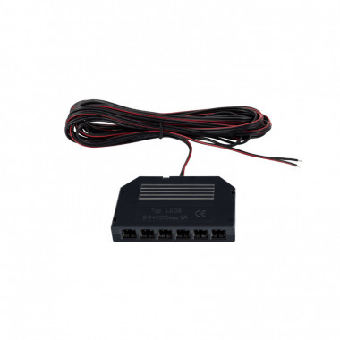 Producto de Kit Conector Distribuidor con 6-10 salidas + cables conectores de 5m para alimentación Tiras LED 12/24V