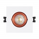Aro Downlight Cuadrado Basculante de Colores para Bombilla LED GU10 Corte Ø75 mm