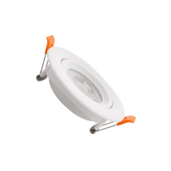 Foco Downlight LED 7W Solid COB Direccionable Circular Blanco Corte Ø 75 mm