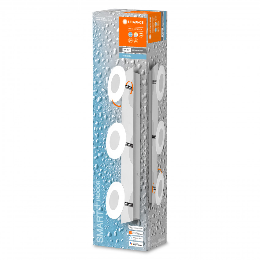 Produto de Aplique LED 3x5W Smart+ WiFi para Espelho Casa de Banho IP44 LEDVANCE 4058075573857