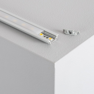 Product Perfil de Aluminio Empotrable 1m Tapa Deslizable para Tiras LED hasta 10 mm