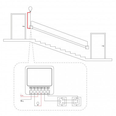 Producto de Interruptor WiFi Mini Compatible con Interruptor Convencional