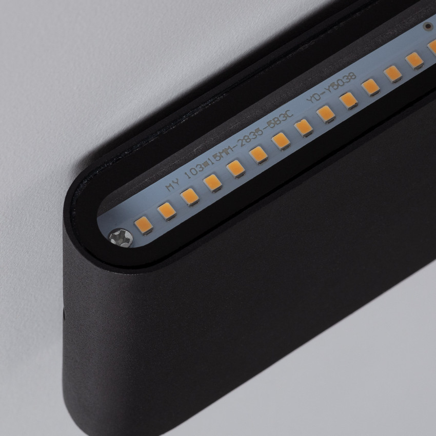Producto de Aplique de Pared Exterior LED 6W Aluminio Cuadrado Iluminación Doble Cara Luming Negro