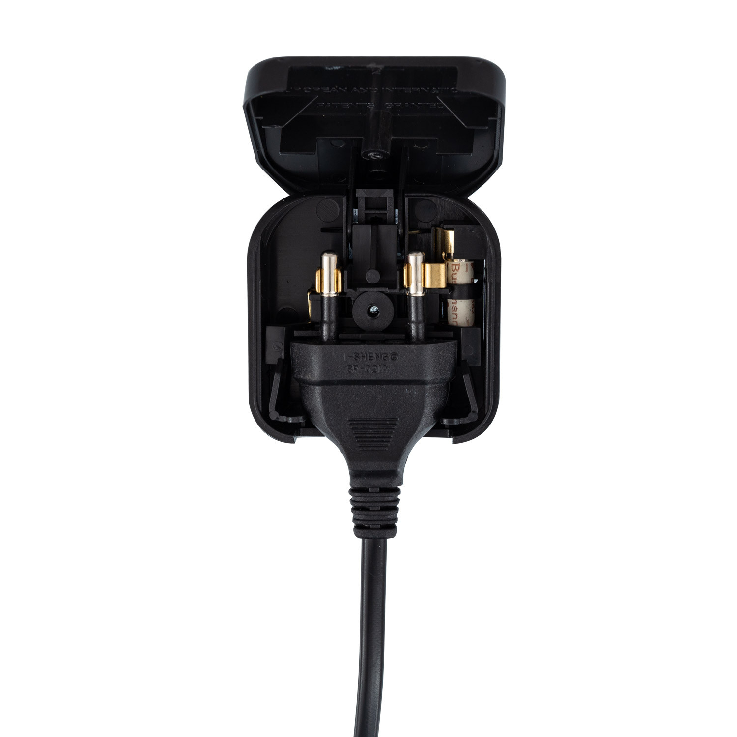 Adaptador Enchufe Tipo C EU Cabezal Plano Con Cable Recto A Enchufe Tipo G UK EfectoLED