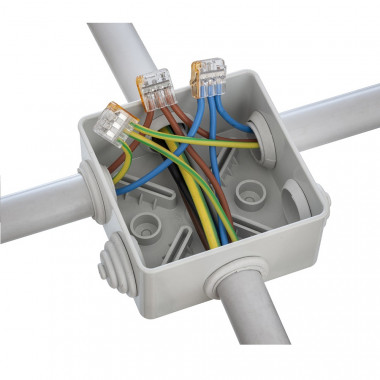 Pack 20 Conectores Rápidos 3 Entradas para Cable Eléctrico 0.08-4 mm² -  efectoLED