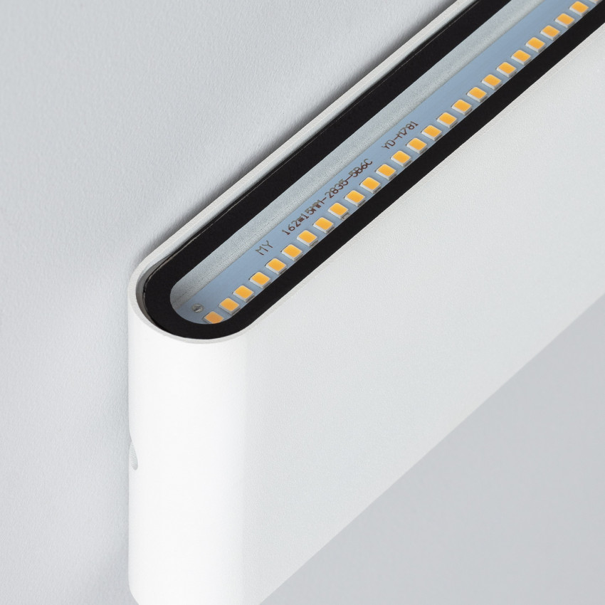 Producto de Aplique de Pared Exterior LED 12W Aluminio Rectangular Iluminación Doble Cara Luming Blanco