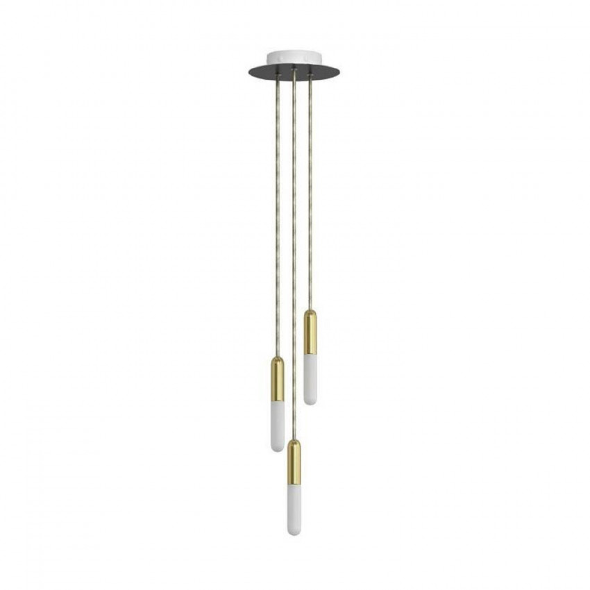 Producto de Lámpara Colgante Múltiple de Tres Caídas Metal Creative-Cables SPM3R20103E14GOERM65-L