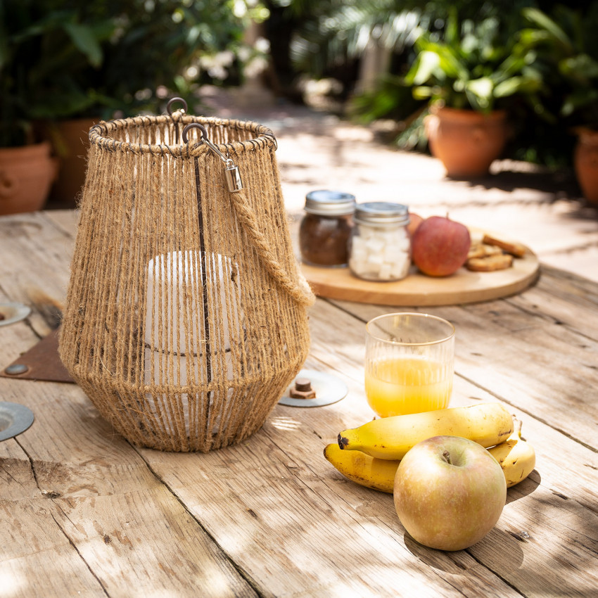 Lámpara de Mesa LED de Cuerda Natural Alguer