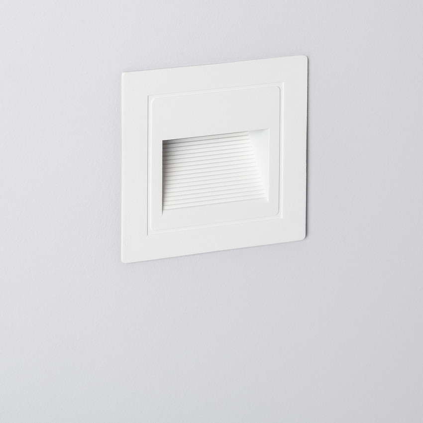 Baliza de Parede LED 3W de Alumínio Quadrada para Exterior Wabi Branco