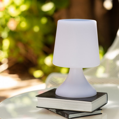 Lámpara de Mesa Exterior LED 3W RGBW Portátil con Altavoz Bluetooth y  Batería USB Recargable Uyoga - efectoLED