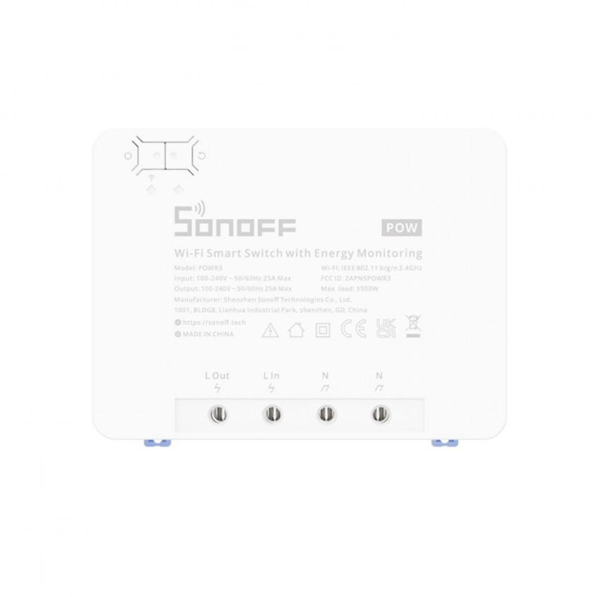 Interruptor Smart WiFi Medidor de Energía SONOFF POWR3 25A