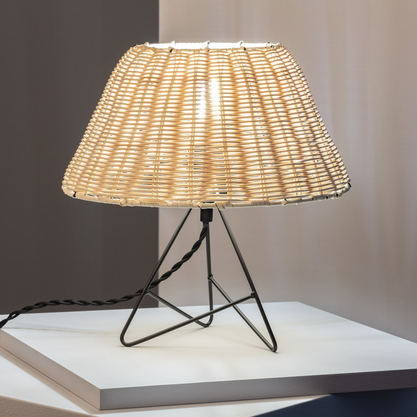 Produto de Candeeiro de Mesa de Rattan Salmor