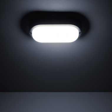 Producto de Plafón LED 15W Oval para Exterior 85x173 mm IP65 Hublot Black