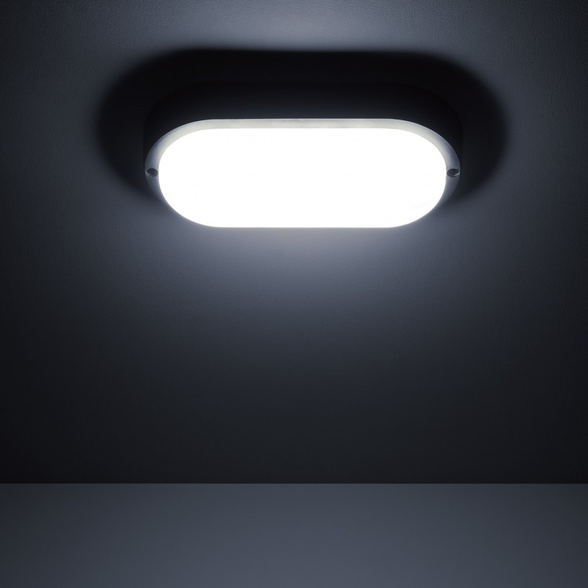 Producto de Plafón LED 25W Oval para Exterior 96x198 mm IP65 Hublot Black