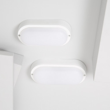 Produto de Plafon LED 15W Oval para Exterior 85x173 mm IP65 Hublot White