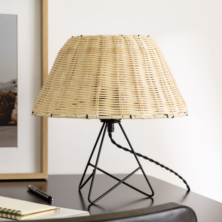 Produto de Candeeiro de Mesa de Rattan Salmor