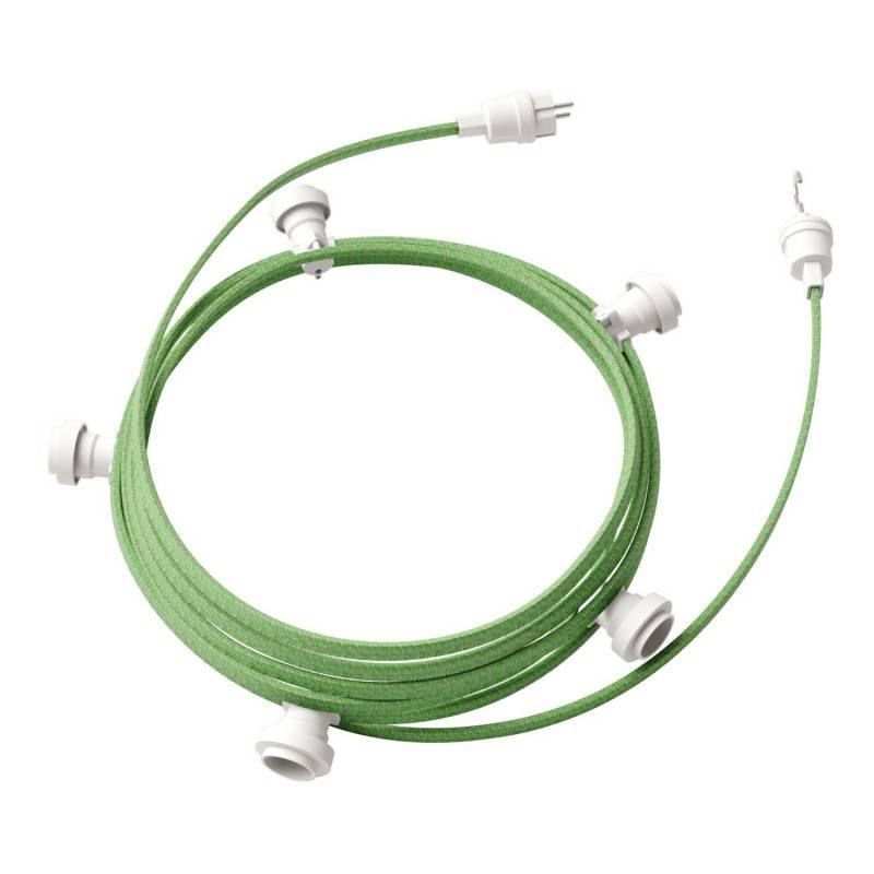 Produto de Grinalda Exterior Lumet System 7,5m com 5 Casquilhos E27 Branco Creative-Cables CATE27B075