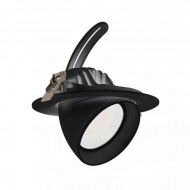 Producto de Foco Downlight Direccionable Circular LED 24W OSRAM 120 lm/W Negro LIFUD No Flicker