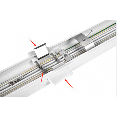 Producto de Módulo Lineal LED Trunking 40~75W 160lm/W Retrofit Universal System Pull&Push DALI