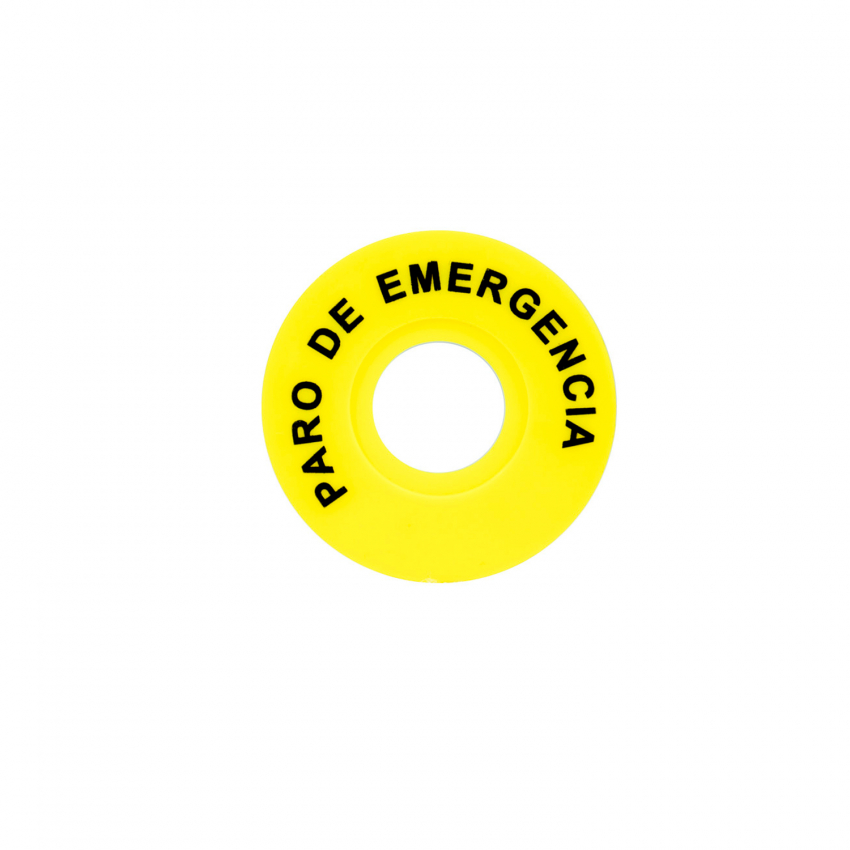 Etiqueta Paragem de Emergência para Botão de Pressão MAXGE Ø40 mm