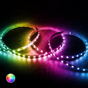 Product Fita LED RGB 24V DC 60LED/m 2m IP20 Largura 10mm Corte à cada 10cm