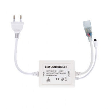 Producto de Controlador Tira LED CCT 220V AC 220 LED/m IP67 Ancho 15mm Corte cada 100 cm con Control Remoto IR 23 Botones