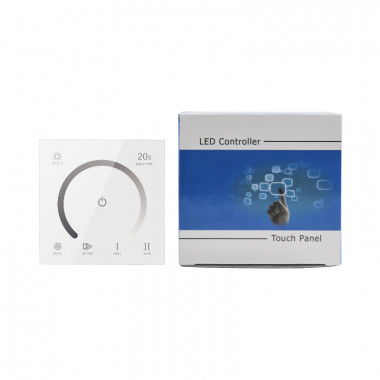 Controlador Regulador Parede Táctil para Fita LED 12/24V DC Monocor