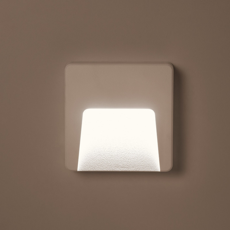 Producto de Baliza Exterior LED 3W Superficie Pared Cuadrado Blanco Dag