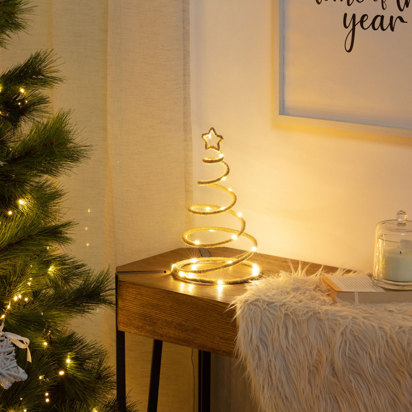 Producto de Árbol de Navidad LED Cuerda con Batería Spiraly