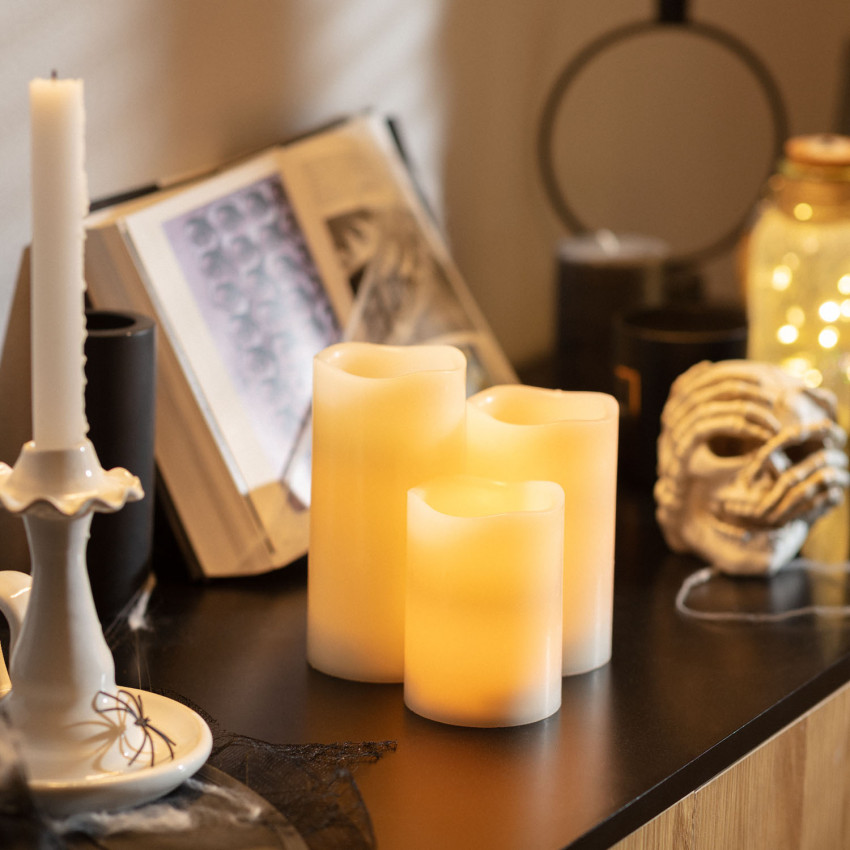 Produto de Pack de 3 Velas LED Cera Natural