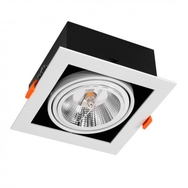 Foco Downlight LED 12 W Direccionável Kardan Quadrado AR111 Corte 165x165 mm