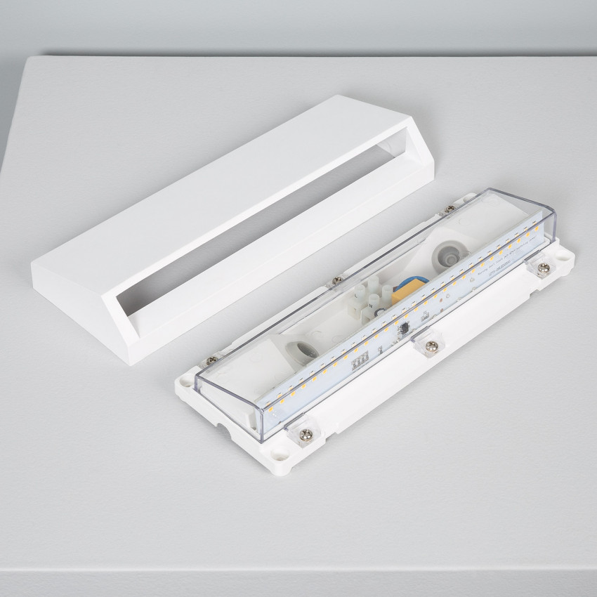 Produto de Baliza Exterior LED 3W Superfície de Parede Retangular Branca Tunez 