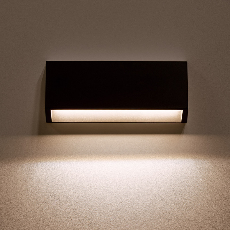 Producto de Baliza Exterior LED 3W Superficie Pared Rectangular Negro Valeta