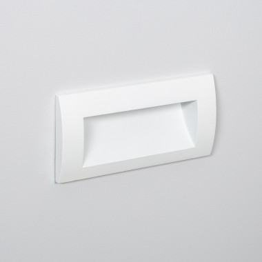 Baliza Exterior LED 4W Empotrable Pared Rectangular Blanco Elin