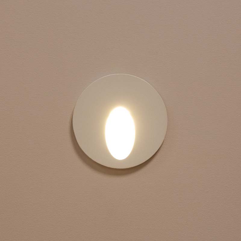 Producto de Baliza Exterior LED 3W Empotrable Pared Circular Blanco Boiler