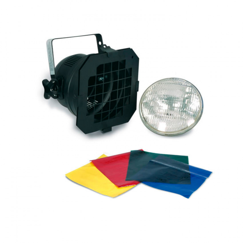 Kit Foco Projector Porta-lâmpadas Equipson para PAR 56 com 4 Filtros