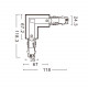 Conector 'Left Side' Tipo L para Carril Trifásico DALI TRACK