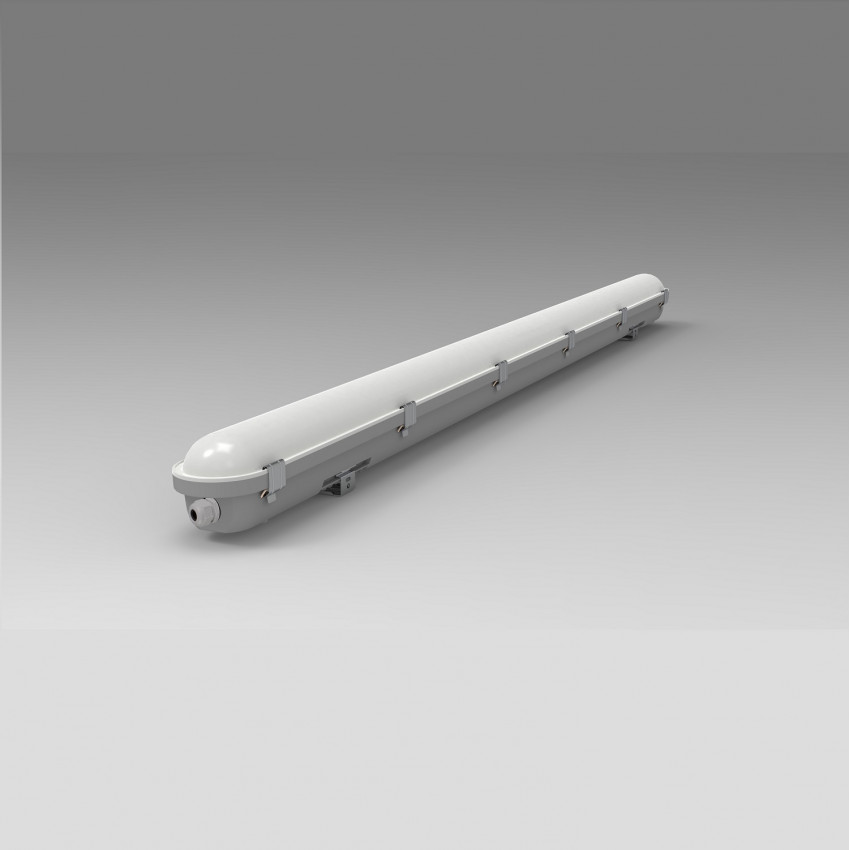 Armadura Hermética LED 120 cm 36W Alumínio com Luz de Emergência IP65