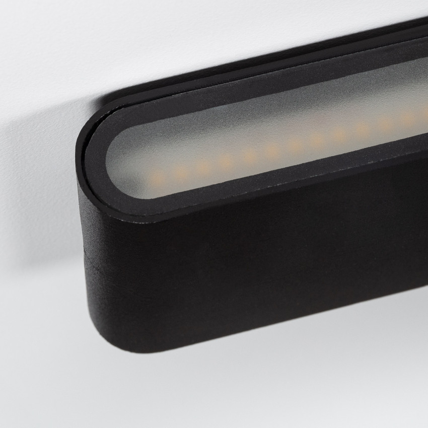 Produto de Aplique de Parede Exterior LED 12W Alumínio Iluminação Dupla Cara Vesta Preto