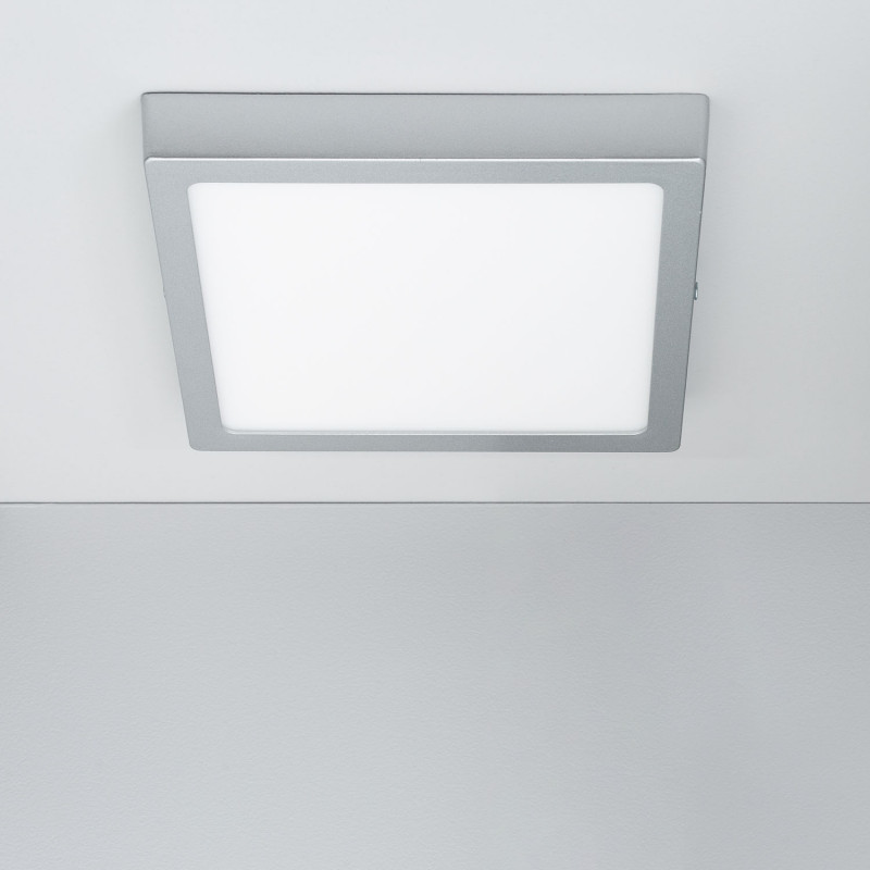 Plafon LED 18W Quadrado Alumínio 210x210 mm Slim CCT Selecionável Galán