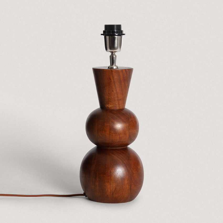 Base Candeeiro de Mesa em Madeira Vinda ILUZZIA 